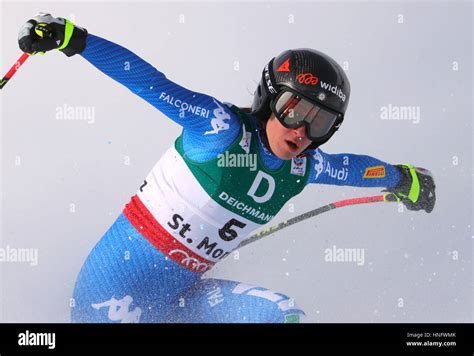 St Moritz Switzerland Th Feb Sofia Goggi From Italy Reacts