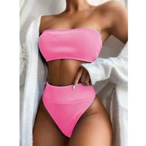 Two Piece Bandeau Top And Bikini