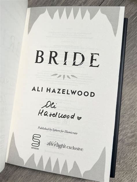 Bride — Illumicrate Afterlight — Ali Hazelwood Hardcover Digitally