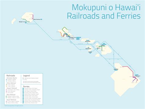 Hawaiian Islands Rail / Ferry Map | Theodoræ Ditsek