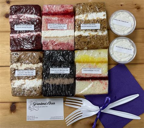 cake tasting boxes grandmas oven