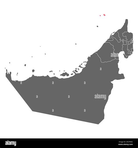 United Arab Emirates Map Claimed Ras Al Khaimah Graphic Background
