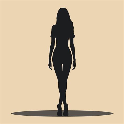 Silhouette De Femme Debout Femme Célibataire Debout Seule Illustration