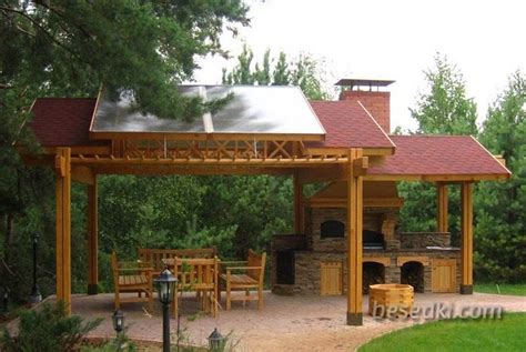 Продажа беседок с мангалом для дачи: фото, чертежи, цены и проекты ...
