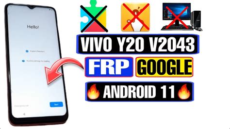 VIVO Y20 FRP Bypass Android 11 2023 VIVO Y20 V2043 Google Account