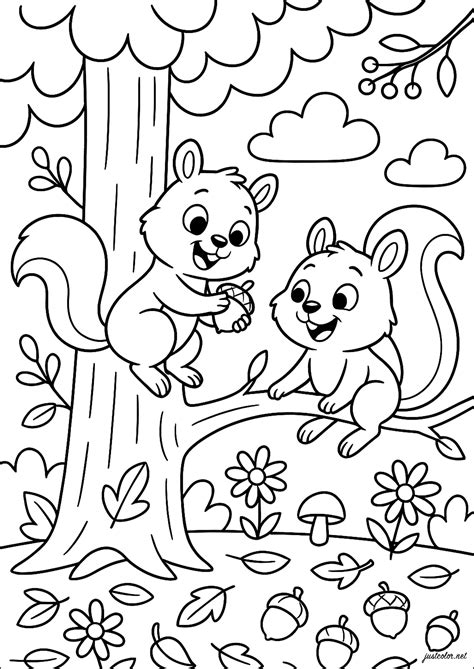 Children Sharing Coloring Pages