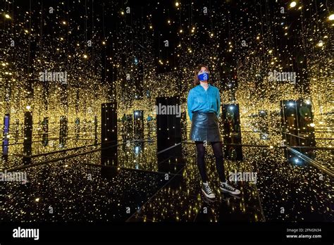 London UK 17 May 2021 A Tate Staff Member Views Infinity Mirrored