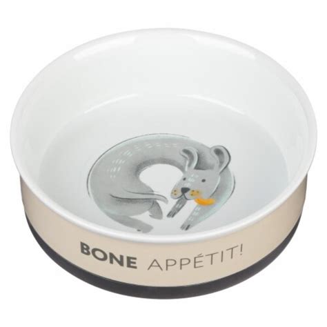 Christian Art Gifts 241482 Bone Appetit Pet Bowl Taupe Large 1