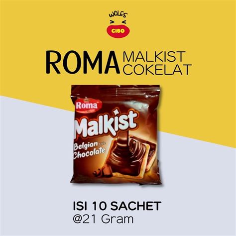 Jual Roma Malkist Cokelat Renceng Gram Isi Sachet Rasa Cokelat