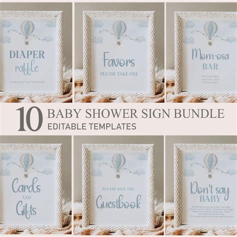Hot Air Balloon Baby Shower Etsy