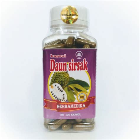 Jual DAUN SIRSAK Herbamedika Isi 120 Kapsul Shopee Indonesia