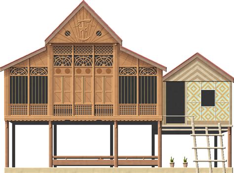 Rumah Adat Riau Rumah Adat Riau Ilustrasi Png Transparan Clipart Dan