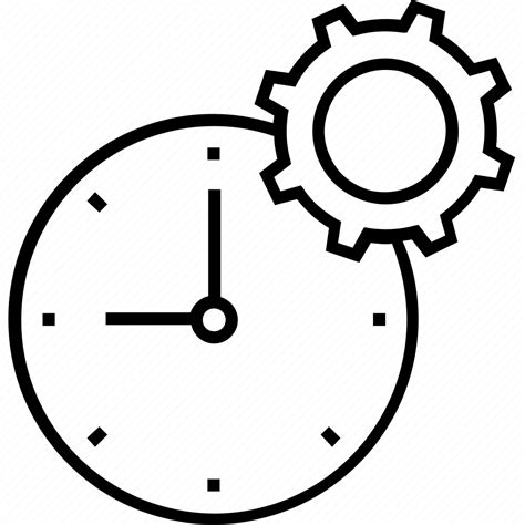 Clock Cog Deadline Schedule Time Management Icon Download On