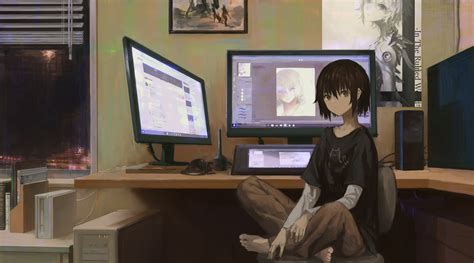 Digital Artist's Workspace [Original] : r/Moescape