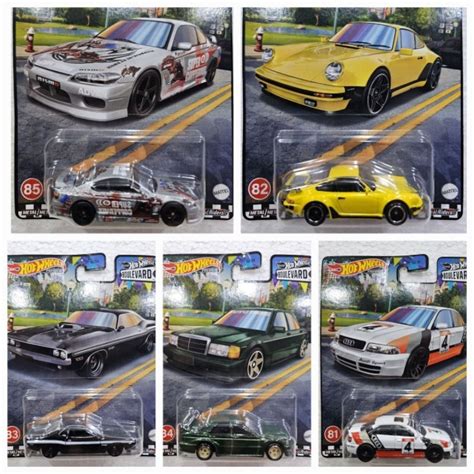 Hot Wheels Boulevard 2023 Mix S Variation Audi Porsche Dodge Mercedes Silvia S15 Shopee