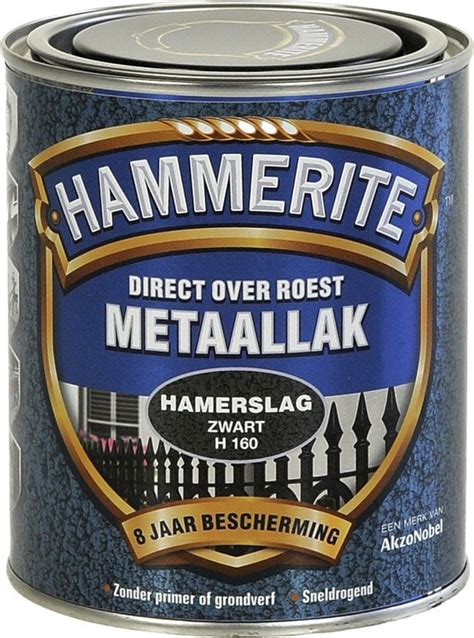 Hammerite Hamerslag Metaallak Zwart 750 Ml Bol