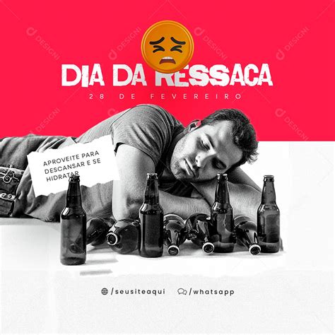 Dia Da Ressaca 28 De Fevereiro Social Media PSD Editável download