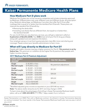 Fillable Online Kaiser Permanente Medicare Health Plans Fax Email Print