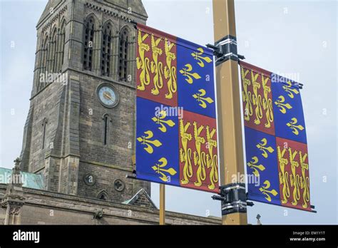 English Royal Standard Royalty Flag Of England Outside Leicester