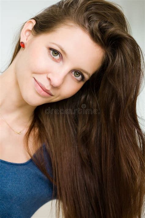 Natural Brunette Beauty Stock Photo Image Of Cute Woman 24868142