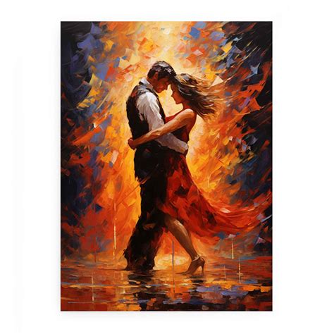 Dancing Couple Modern Art Painting Canvas Art Prints