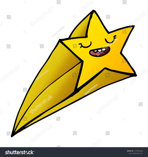 Cartoon Doodle Shooting Star Stock Vector Royalty Free 1175394934