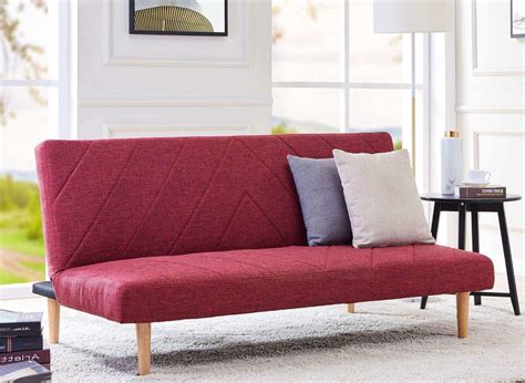 Banquette Clic Clac Scandinave En Tissu Rouge ROZI DECOINPARIS