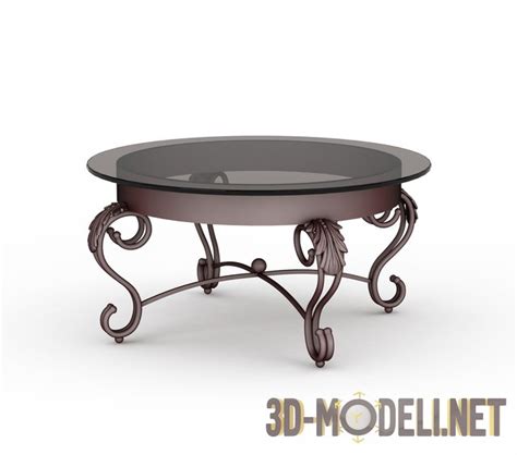 3D модель – Журнальный столик на кованых ножках