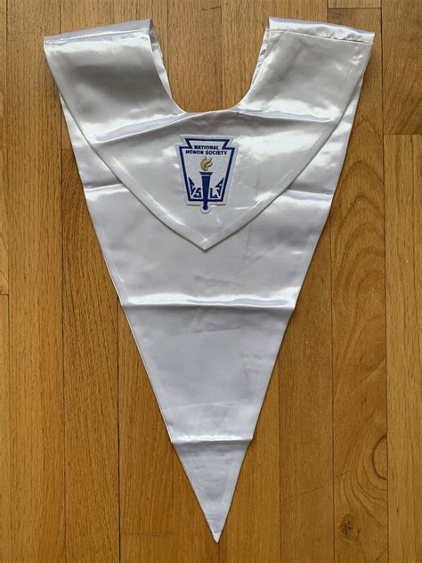 Official National Honor Society White Graduation Sash Stole Nhs Sealed In Bag Ebay