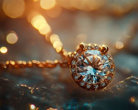 Laboratory Grown Diamond Catching Golden Sunset Light in Elegant ...