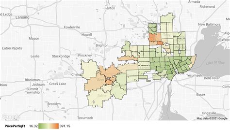 Most Expensive Zip Codes in Metro Detroit : r/MapPorn