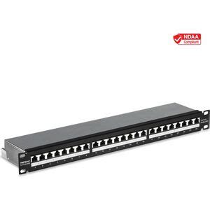 TRENDnet 24 Port Cat6A Shielded Patch Panel 1U 19 Metal Housing 10G