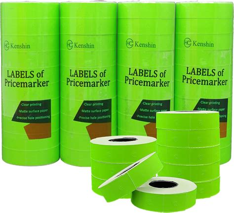 Amazon Generic 2 Line Price Gun Labels 40 Rolls Green