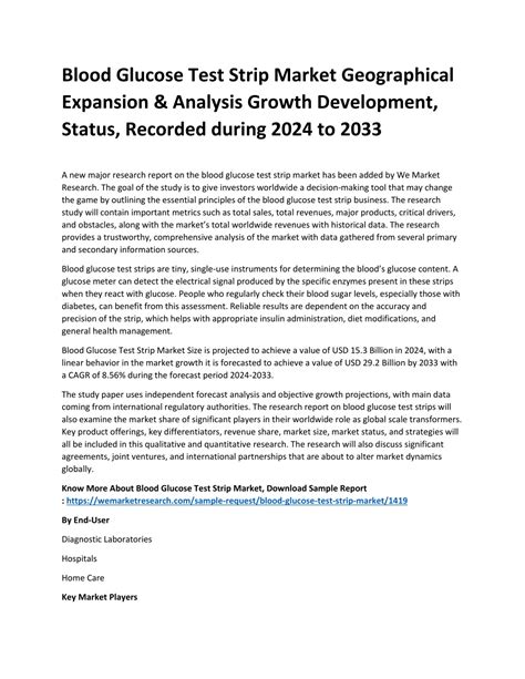 PPT Blood Glucose Test Strip Market PowerPoint Presentation Free