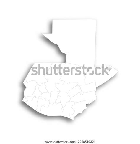 Guatemala Political Map Administrative Divisions Departments Stock
