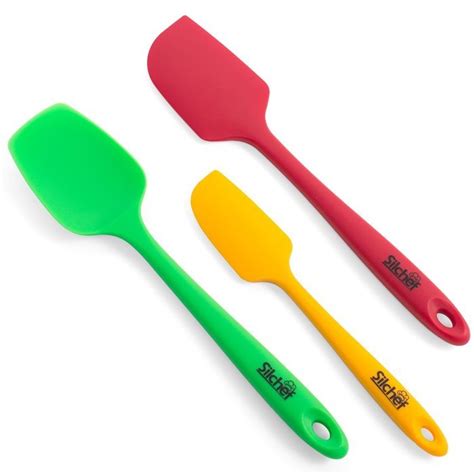 Silicone Spatula Set 3 Pack Heat Resistant Non Stick Flexible