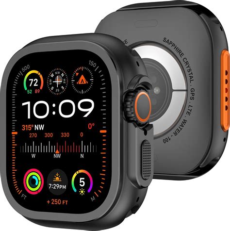 Amizee 2 In 1 Metal Case Compatible With Apple Watch Ultra