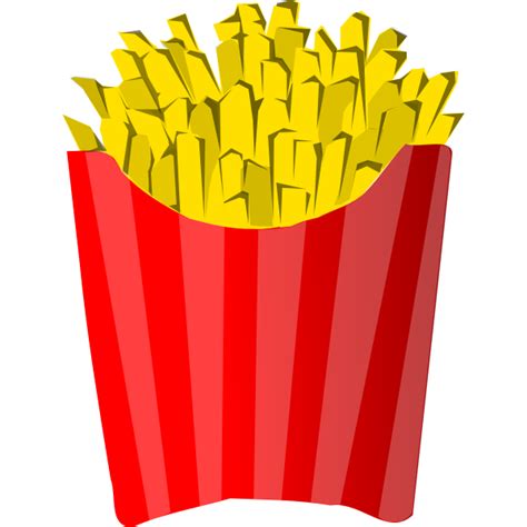 French fries in box vector clip art | Free SVG