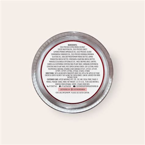 Buy Just Herbs Herb Enriched Lip Cheek Tint Soft Nude Natural Finish Hydrating Online