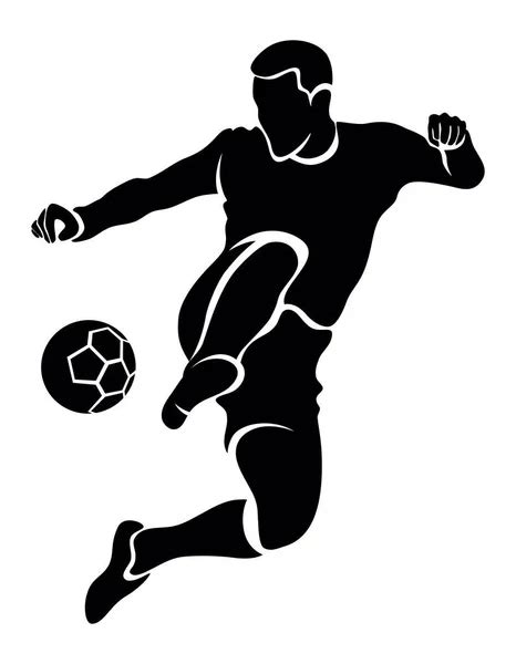 Black White Silhouette Female Soccer Player Dominating Ball Stock