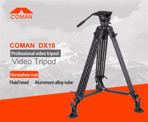 Coman DX16 Professional Aluminum Camera Tripod With Fluid Pan Head Set ...