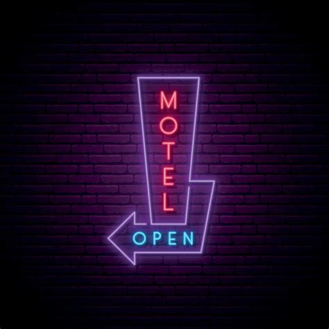 Motel neon signboard. 9954566 Vector Art at Vecteezy