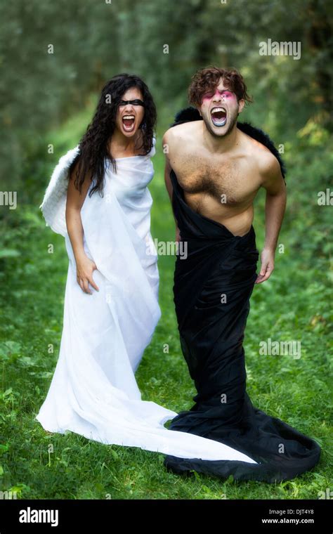 Angel and devil Stock Photo - Alamy