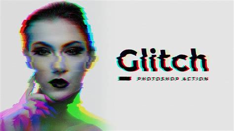 Glitch Effect Photoshop Action Tutorial Youtube