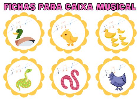 Moldes Fichas Para Caixa Musical Para Imprimir - Fichas Para Caixa Musical Para Imprimir - RETOEDU