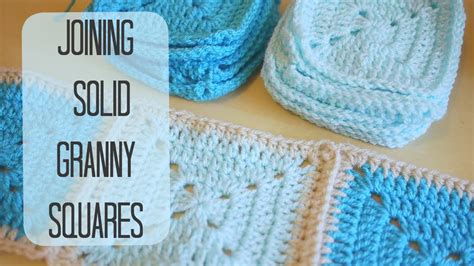 Crochet How To Join Solid Granny Squares Bella Coco Youtube