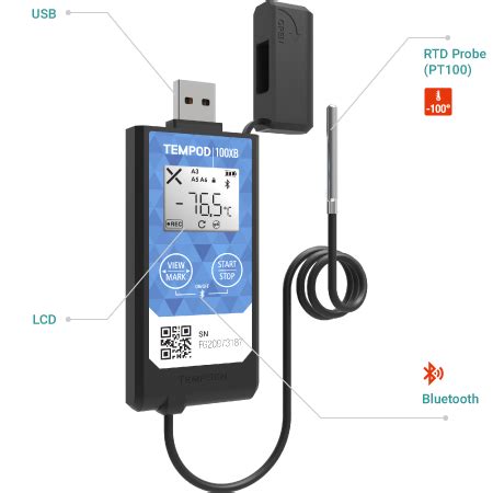 Tempod Xb Bluetooth Extra Low Temperature Logger Tempsen