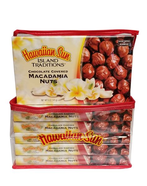 Hawaiian Sun Island Traditions Chocolate Covered Macadamia Nuts 6 Pack ...