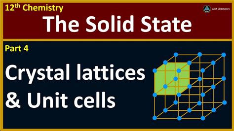 Th Chemistry The Solid State Crystal Lattices Unit Cells