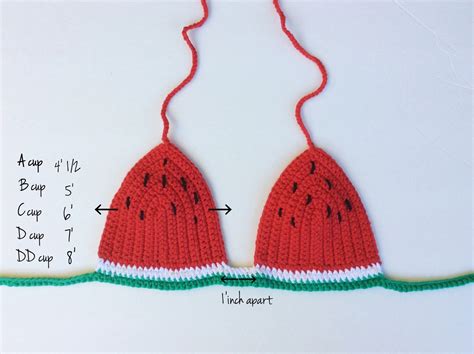 Watermelon AND Pineapple Crochet Bikini Halter Festival Tops Etsy